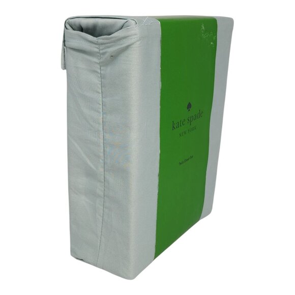Kate Spade New York Twin Cotton Sateen Sheet Set Fits 18 In Mattress Green - Picture 5 of 8